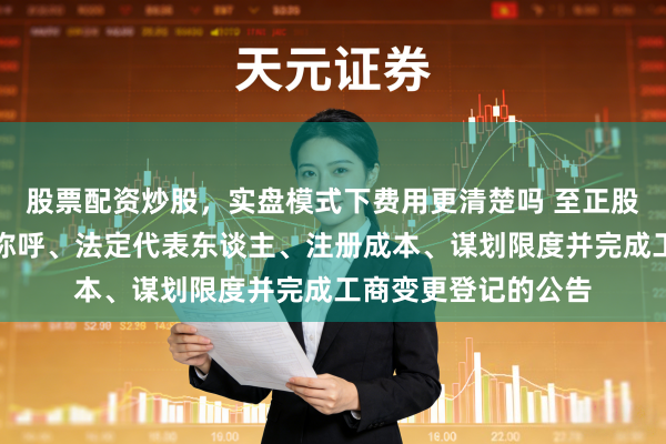 股票配资炒股，实盘模式下费用更清楚吗 至正股份：对于变更公司称呼、法定代表东谈主、注册成本、谋划限度并完成工商变更登记的公告