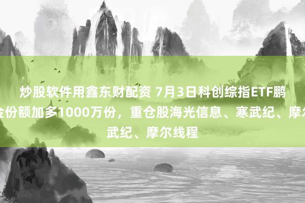 炒股软件用鑫东财配资 7月3日科创综指ETF鹏华基金份额加多1000万份，重仓股海光信息、寒武纪、摩尔线程